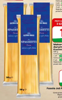 Makaron durum spaghetti Kuchnia Smaku promocja w Dino