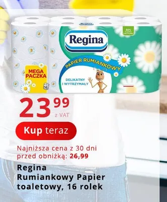 Papier toaletowy rumiankowy Regina 16 rolek promocja w Poczta Polska