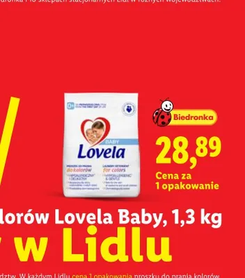 Proszek do prania kolorów Lovela Baby promocja w Lidl