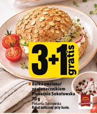 Bułka owsiana Piekarnia Sokołowska promocja w TOPAZ