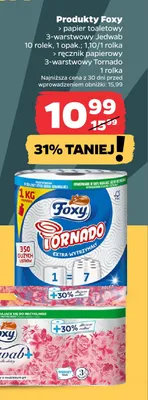 Ręcznik papierowy 3-warstwowy Foxy Tornado promocja w Netto
