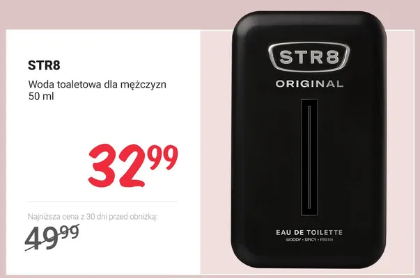Woda toaletowa dla mężczyzn STR8 Original promocja w Rossmann