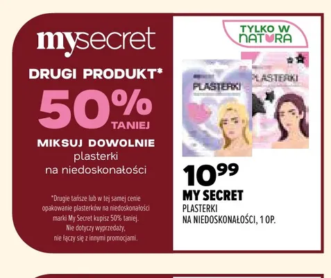 Plasterki na niedoskonałości My Secret promocja w Drogerie Natura
