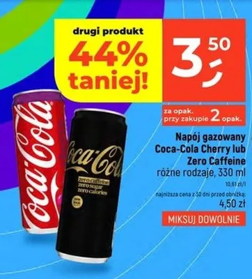 Napój gazowany Coca-Cola Zero Caffeine promocja w Dealz