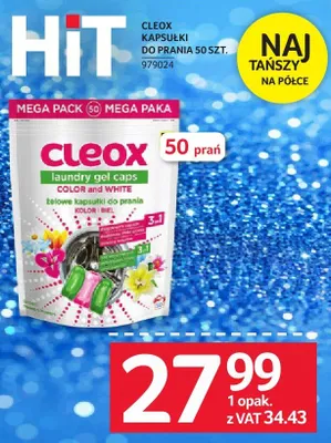 Kapsułki CLEOX KAPSUŁKI DO PRANIA 50 SZT. promocja w Selgros