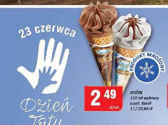 Lody rożek Koral promocja w Chorten