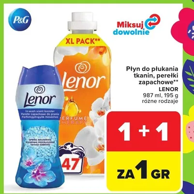 Płyn do płukania tkanin, perełki zapachowe promocja w Carrefour Market