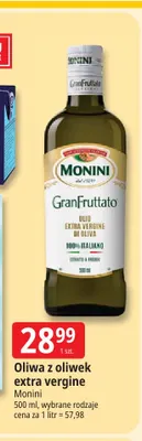 Oliwa z oliwek extra vergine Monini GranFruttato promocja w Leclerc
