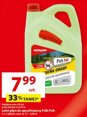 Letni płyn do spryskiwaczy Psik Psik promocja w Auchan