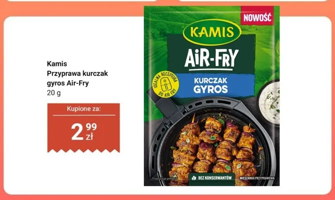 Przyprawa do kurczaka gyros Kamis Air-Fry promocja w Dino