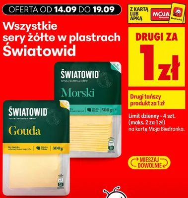 Ser morski w plastrach Światowid promocja w Biedronka