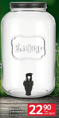 Słój 3,8 l z kranikiem promocja w Selgros