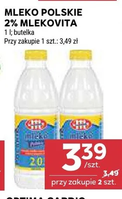 Mleko Polskie 2% Mlekovita butelka promocja w Stokrotka