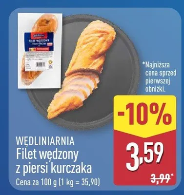 Filet wędzony z piersi kurczaka promocja w Aldi
