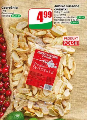 Jabłko suszone ćwiartki Świderek promocja w Dino