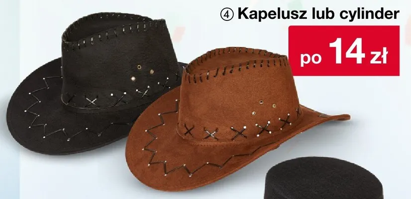 Kapelusz kowbojski lub cylinder promocja w Woolworth