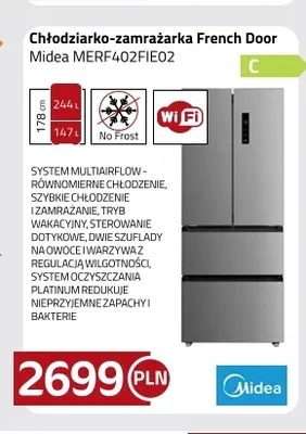 Chłodziarko-zamrażarka French Door Midea MERF402FIE02 promocja w kakto.pl