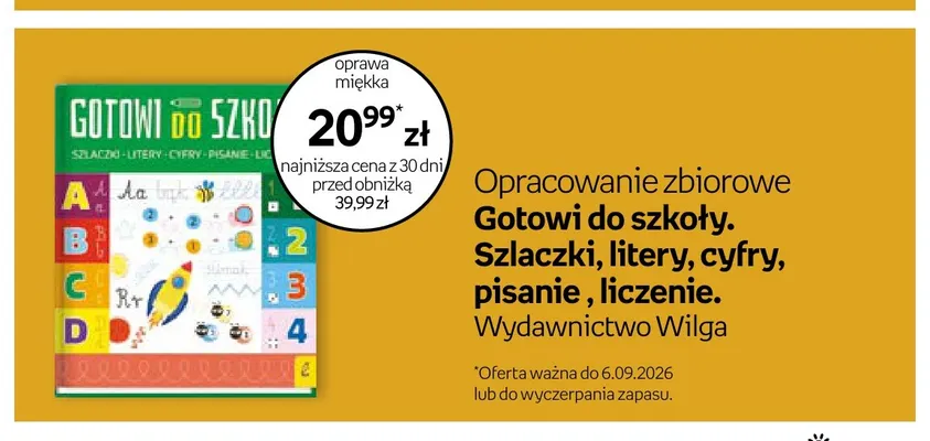 Książka Gotowi do szkoły. Szlaczki, litery, cyfry, pisanie, liczenie Opracowanie zbiorowe promocja w Empik