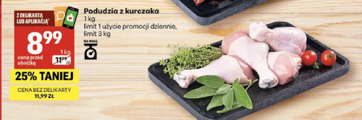 Podudzia z kurczaka promocja w Delikatesy Centrum