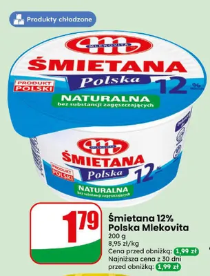 Śmietanka polska 30 % Mlekovita promocja w Dino