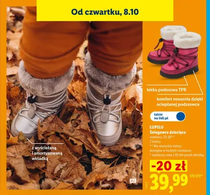 Śniegowce dziecięce Lupilu promocja w Lidl