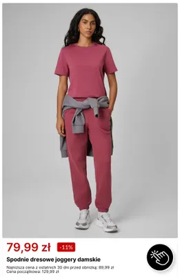 Spodnie dresowe joggery damskie promocja w 4F