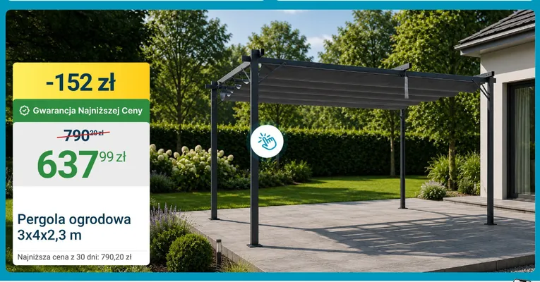 Pergola ogrodowa promocja w ERLI