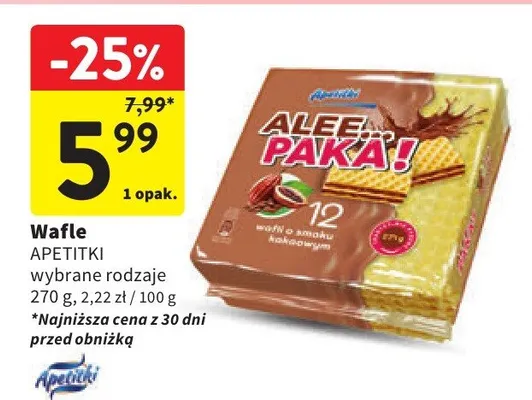 Wafle wybrane rodzaje promocja w Intermarche