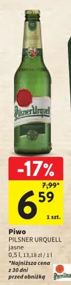 Piwo Pilsner Urquell jasne promocja w Intermarche