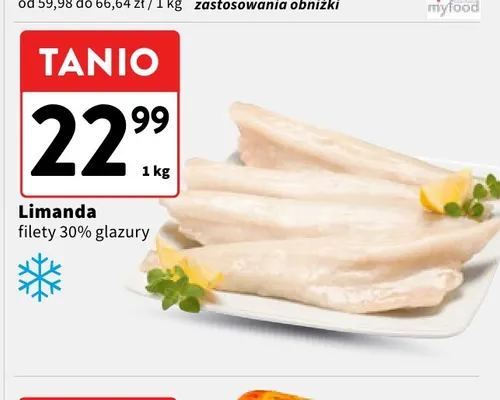 Limanda filety 30% glazury promocja w Intermarche