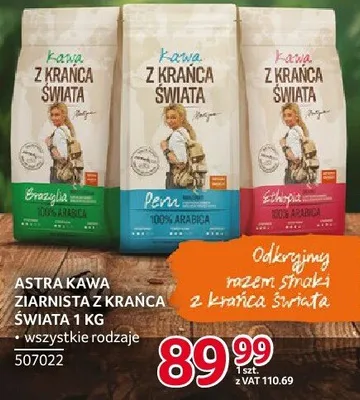 Kawa ziarnista z Krańca Świata Astra 1kg promocja w Selgros