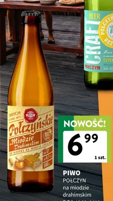Piwo Połczyn na miodzie drahimskim promocja w Intermarche