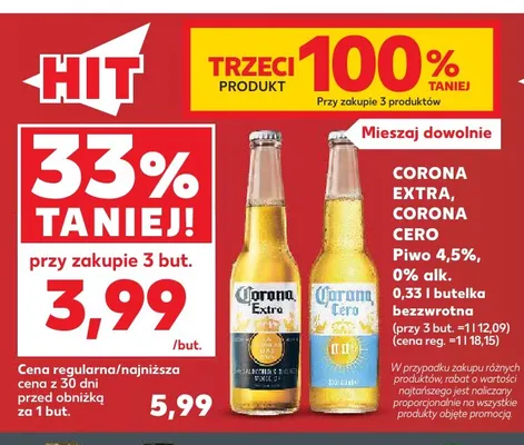 Piwo bezalkoholowe Corona Cero promocja w Kaufland