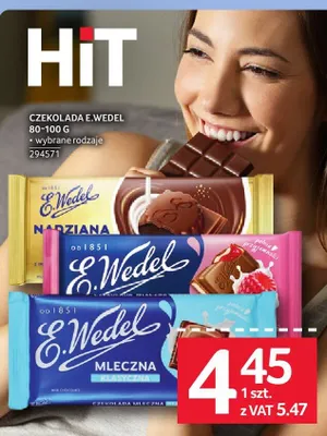 Czekolada E.Wedel 80-100g wybrane rodzaje 294571 promocja w Selgros