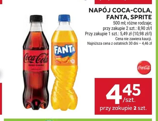 Napój gazowany Coca-Cola promocja w Stokrotka