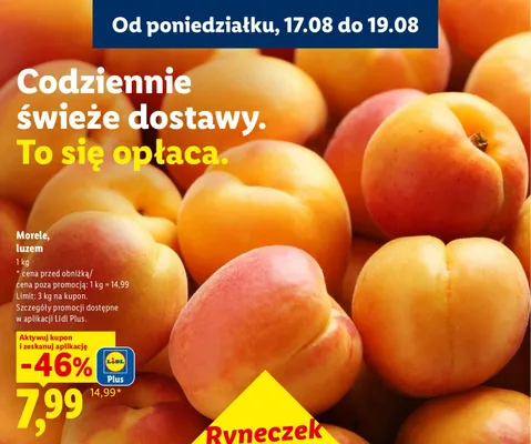 Morele luzem Ryneczek Lidla promocja w Lidl