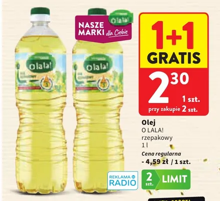 Olej rzepakowy O Lala! promocja w Intermarche