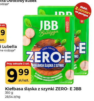 Kiełbasa śląska z szynki ZERO-E JBB promocja w Społem Częstochowa
