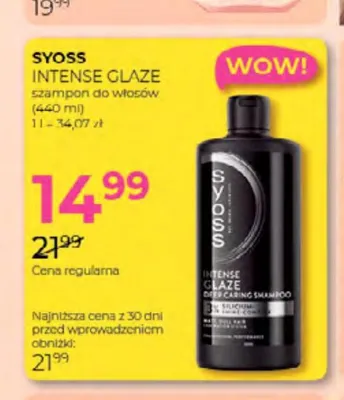 Szampon do włosów Syoss Intense Glaze promocja w Drogerie Jawa