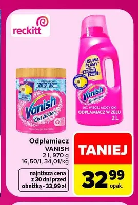Odplamiacz w żelu Vanish Oxi Action promocja w Carrefour
