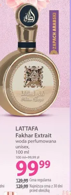 Fakhar Extrait woda perfumowana unisex promocja w Hebe