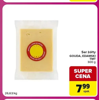 Ser żółty edamski TMT promocja w Carrefour Market