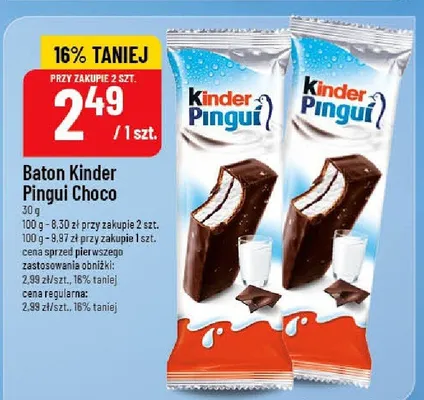 Baton Kinder Pingui Choco promocja w POLOmarket