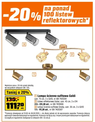 Listwa reflektorowa Dubai promocja w OBI