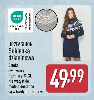 Sukienka dzianinowa UP2FASHION promocja w Aldi