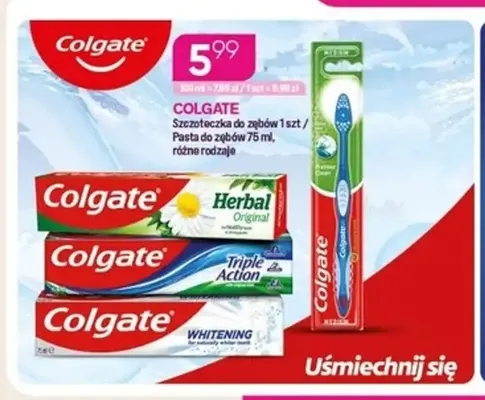 Pasta do zębów Triple Action Colgate promocja w Drogerie Koliber