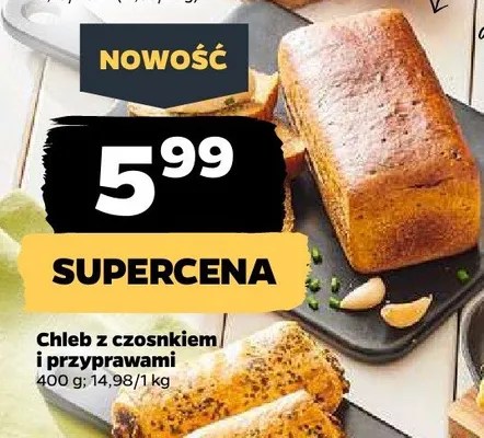 Chleb z czosnkiem i przyprawami promocja w Netto
