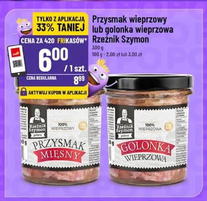 Przysmak wieprzowy lub golonka wieprzowa Rzeźnik Szymon promocja w POLOmarket
