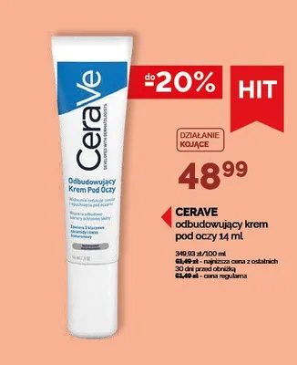 Krem pod oczy CeraVe odbudowujący promocja w Ziko Dermo