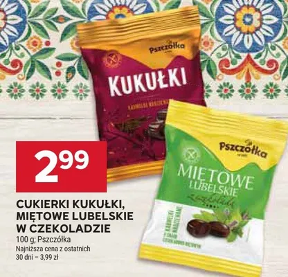 Cukierki Kukułki, Miętowe Lubelskie w czekoladzie promocja w Stokrotka